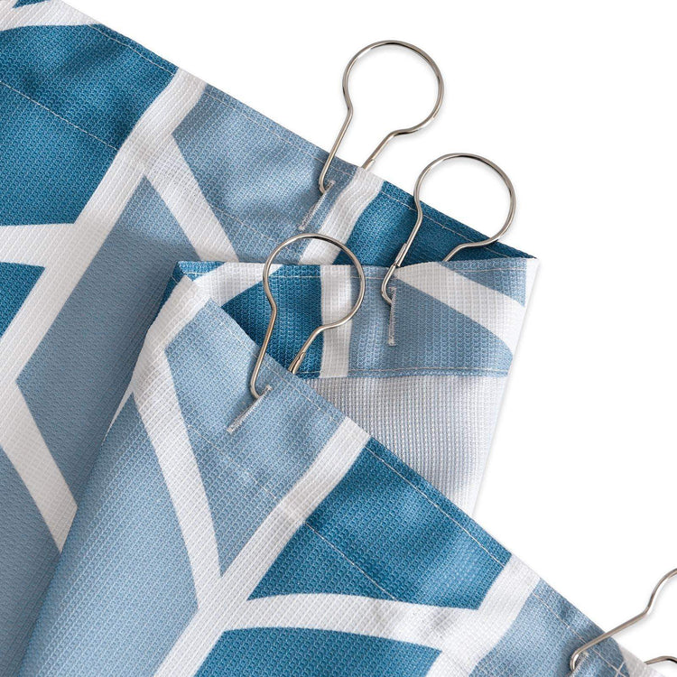 Two-Tone Herringbone Geometric Shower Curtain - Jinchan Home