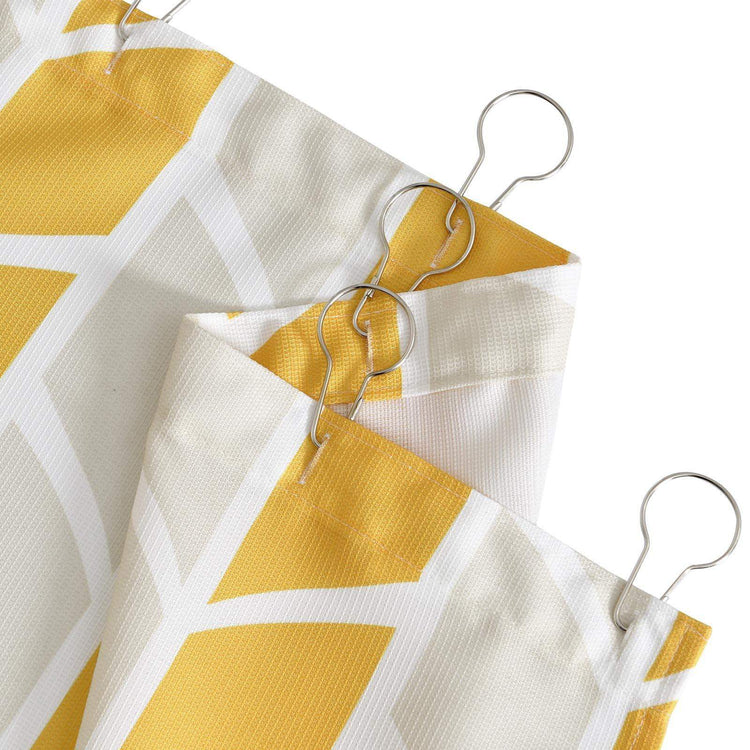 Two-Tone Herringbone Geometric Shower Curtain - Jinchan Home