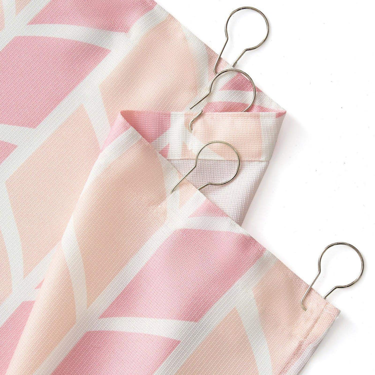 Two-Tone Herringbone Geometric Shower Curtain - Jinchan Home