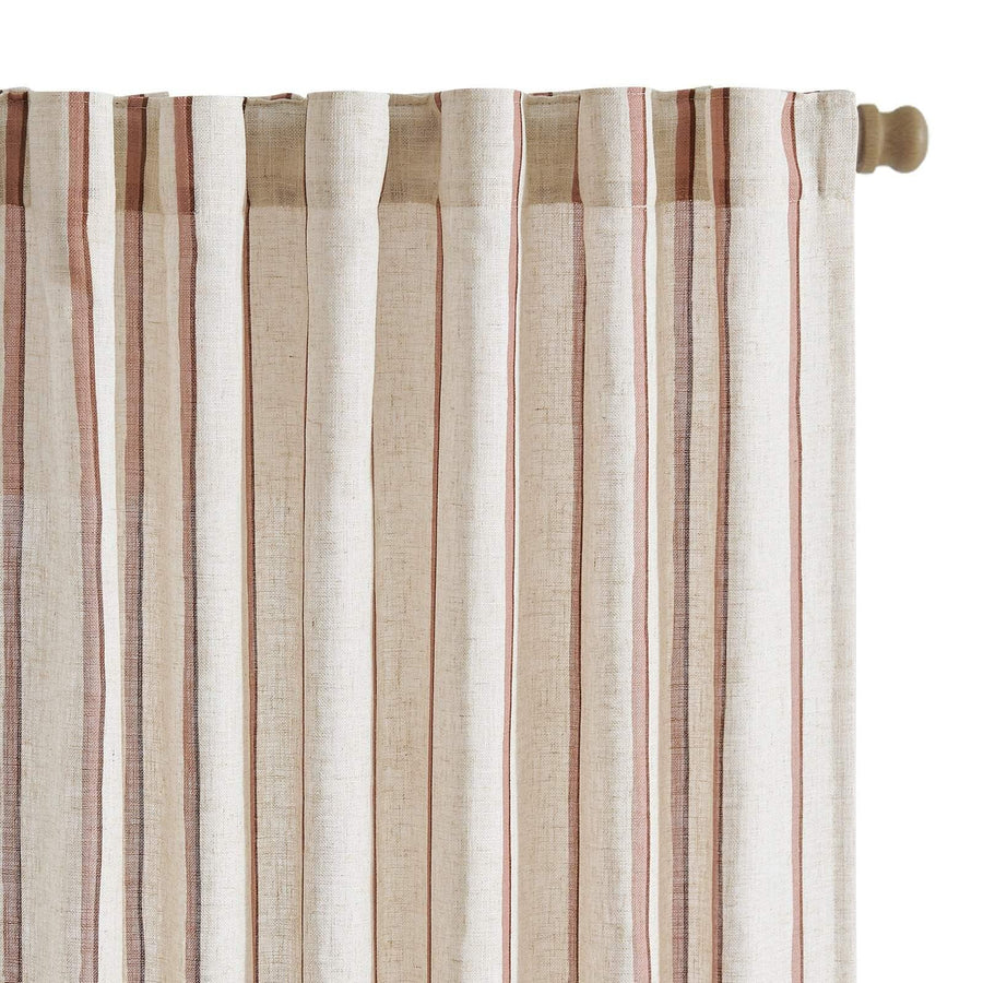 Shadow Stripe Linen Blend Curtains - Jinchan Home