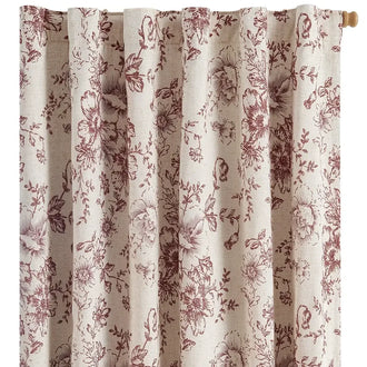 
                    
                      Linen Blend Floral Blackout Curtains - Jinchan Home
                    
                  