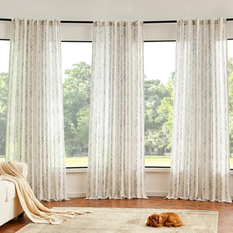 
                    
                      Boho Prism Triangle Stripe Linen Curtains - Jinchan Home
                    
                  