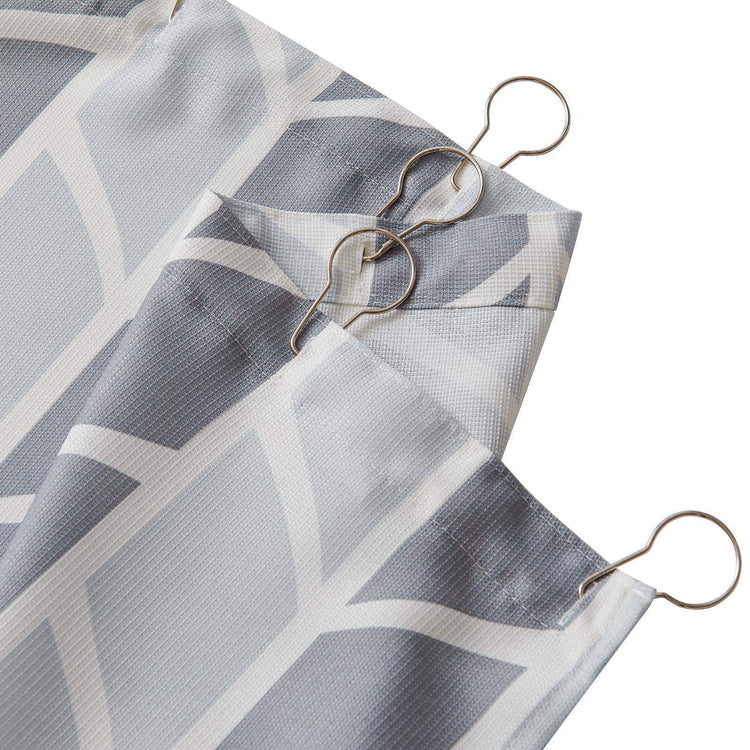 Two-Tone Herringbone Geometric Shower Curtain - Jinchan Home