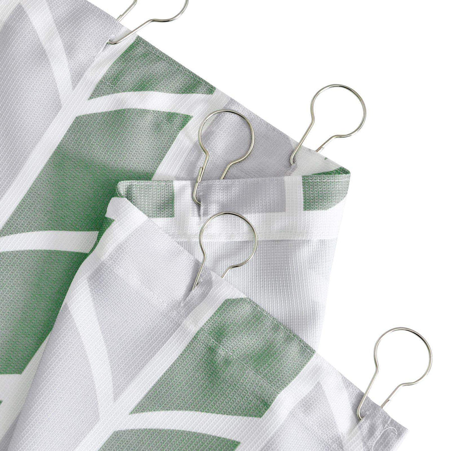 Two-Tone Herringbone Geometric Shower Curtain - Jinchan Home