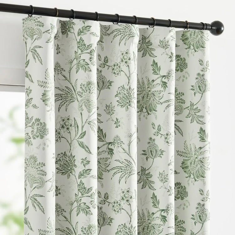 Botanical Vine Brushstroke Curtains - Jinchan Home