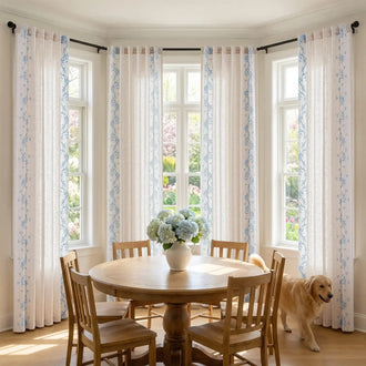 
                    
                      Embroidered Vine Linen Blend Curtains - Jinchan Home
                    
                  
