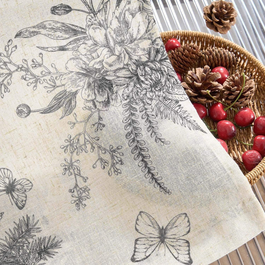 Butterfly Romance Rod Pocket Kitchen Curtains - Jinchan Home