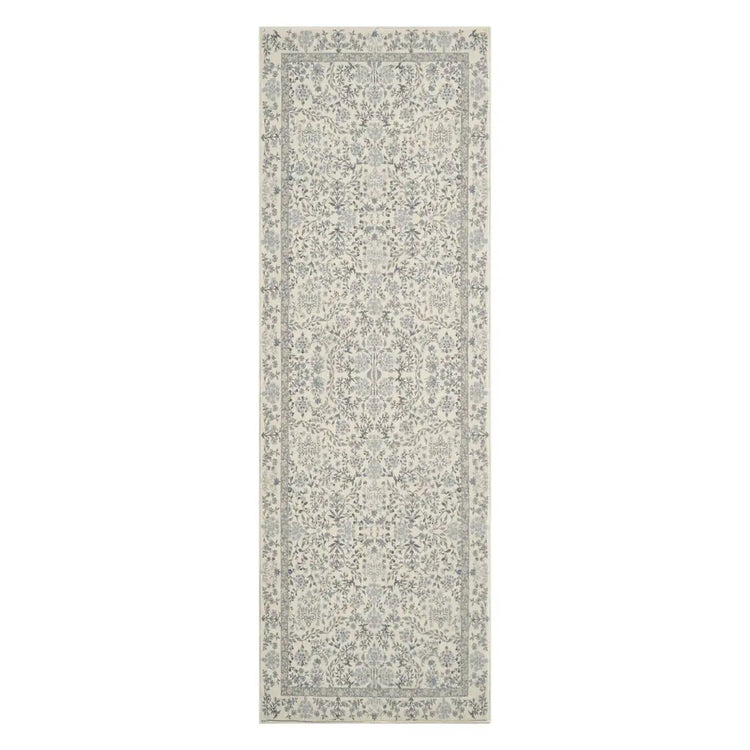 Hand-Painted Vintage Foliage & Floral Area Rug - Jinchan Home