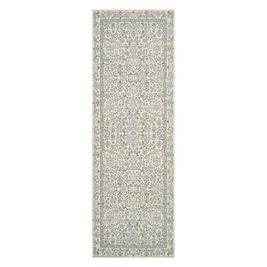 Hand-Painted Vintage Foliage & Floral Area Rug - Jinchan Home
