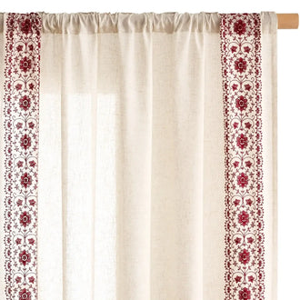 
                    
                      Floral Embroidered Linen Blend Curtains - Jinchan Home
                    
                  