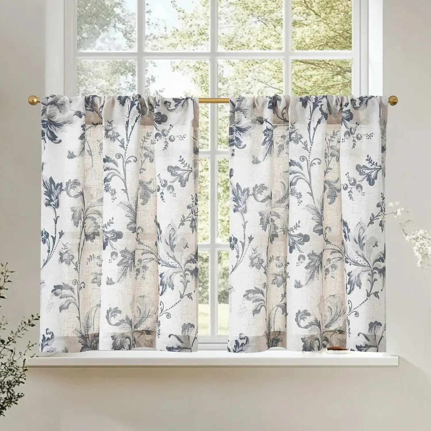 Floral Kitchen Curtains - Vintage, Embroidered & Café Styles