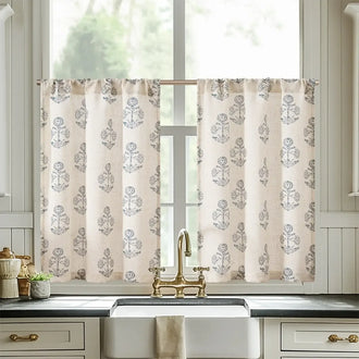 
                    
                      Cross-Weave Printed Kitchen Curtains - Jinchan Home
                    
                  