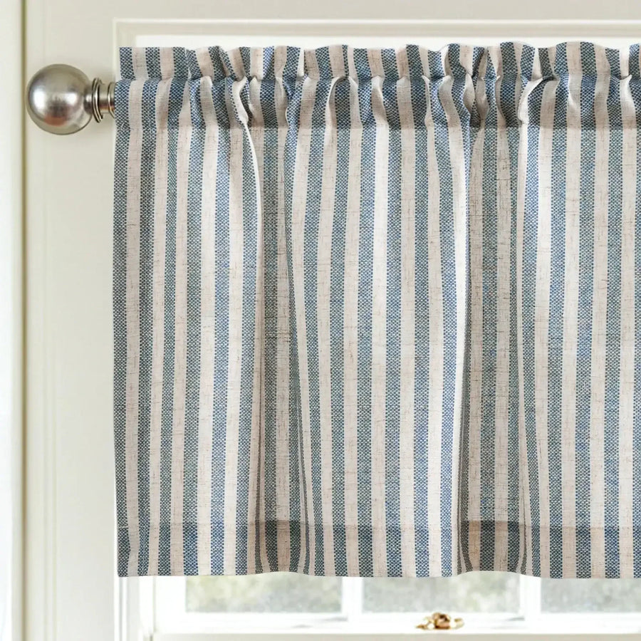 Linen Vertical Stripe Valance - Jinchan Home