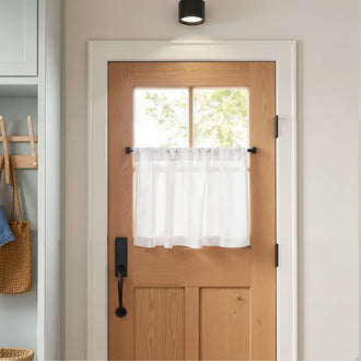 
                    
                      Linen Textured Tier Kitchen Curtains - Jinchan Home
                    
                  