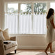 
                    
                      Solid Linen Tab-Top Sheer Kitchen Curtains - Jinchan Home
                    
                  