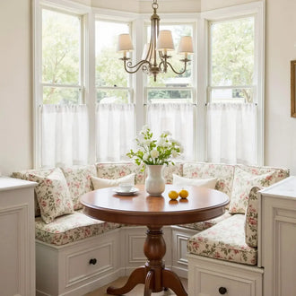 
                    
                      Linen Textured Tier Kitchen Curtains - Jinchan Home
                    
                  