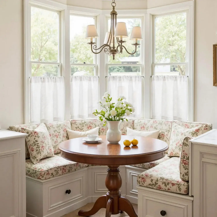 Linen Textured Tier Kitchen Curtains - Jinchan Home