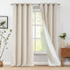 
                    
                      Lined Linen-Blend Solid Grommet Curtains - Jinchan Home
                    
                  