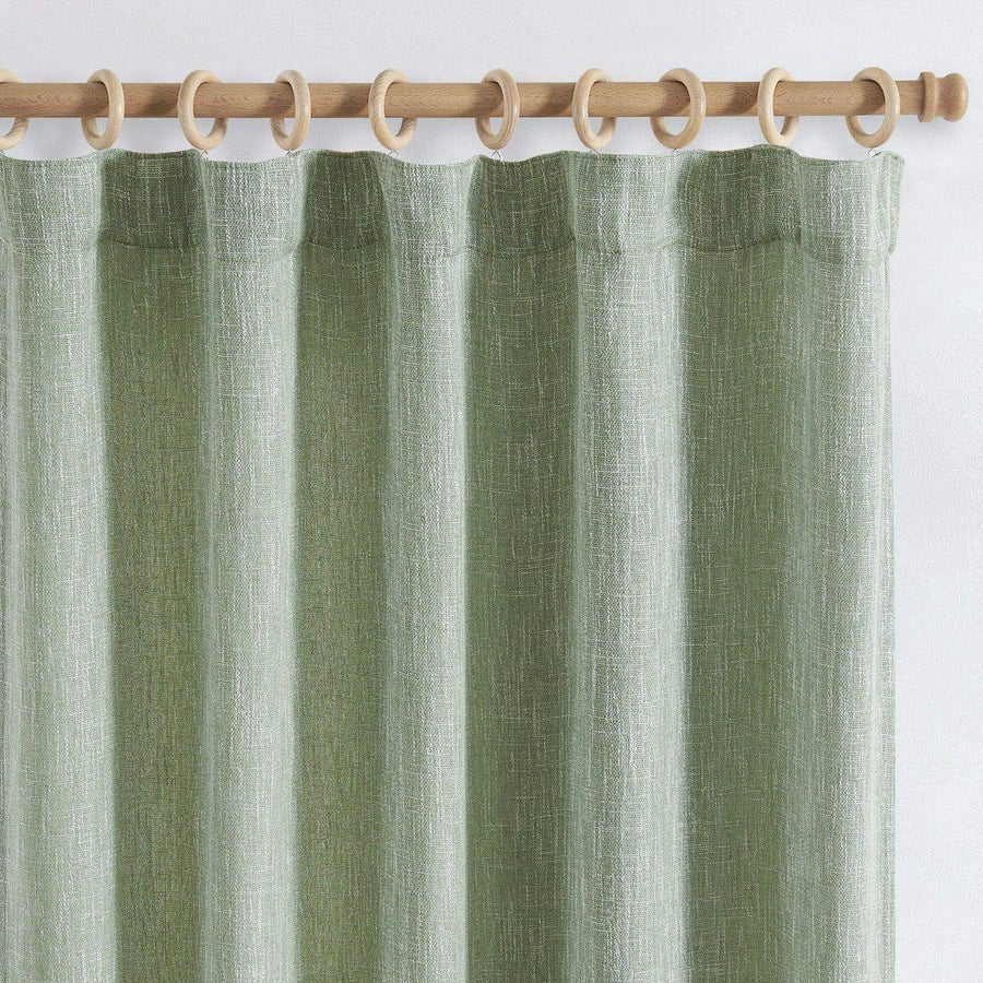 Solid Faux Linen 3-in-1 Curtains - Jinchan Home