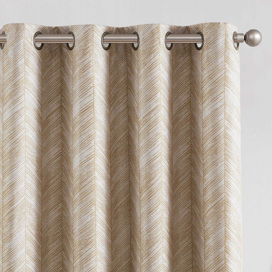 Herringbone Textured Curtains - Jinchan Home