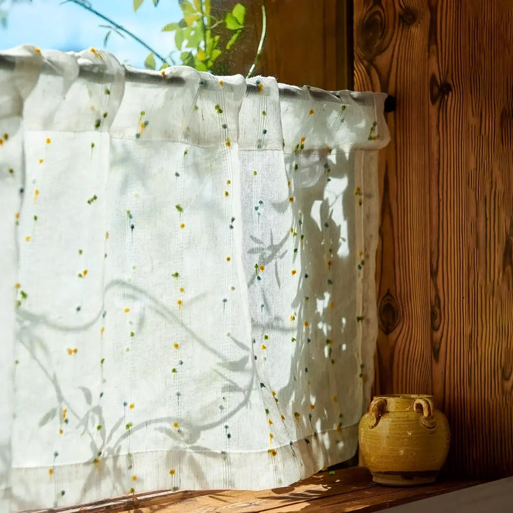 Semi Sheer Kitchen Curtains - Jinchan Home