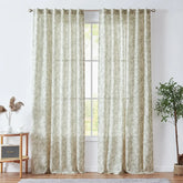 Ethereal Botanical Linen Curtains - Jinchan Home