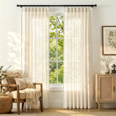 Pinch Pleat Linen Blend Curtains - Jinchan Home