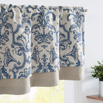 
                    
                      Linen Damask Medallion Valance - Jinchan Home
                    
                  