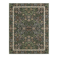 Hand-Painted Vintage Foliage & Floral Area Rug - Jinchan Home