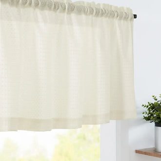 
                    
                      Solid Waffle Weave Rod-Pocket Valance - Jinchan Home
                    
                  