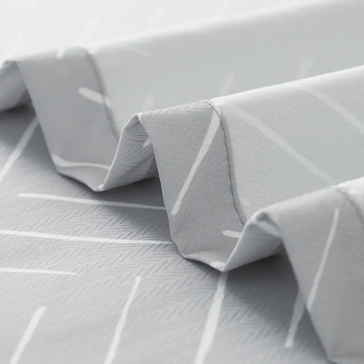 Solid Herringbone Waterproof Shower Curtain - Jinchan Home