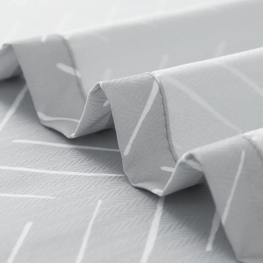 Solid Herringbone Waterproof Shower Curtain - Jinchan Home