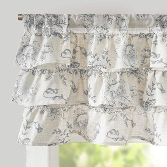 
                    
                      Peony Print Linen-Blend Waterfall Valance - Jinchan Home
                    
                  