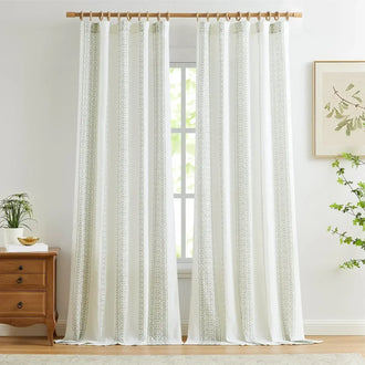 
                    
                      Boho Geometric Jacquard Striped Curtains - Jinchan Home
                    
                  