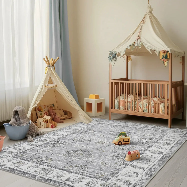 Vintage Medallion Floral Rug - Jinchan Home