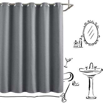 
                    
                      Waffle Weave Hookless Shower Curtain - Jinchan Home
                    
                  