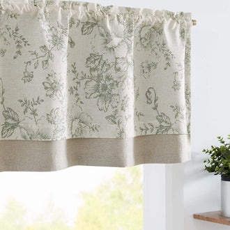
                    
                      Vintage Peony Floral Linen Window Valance - Jinchan Home
                    
                  