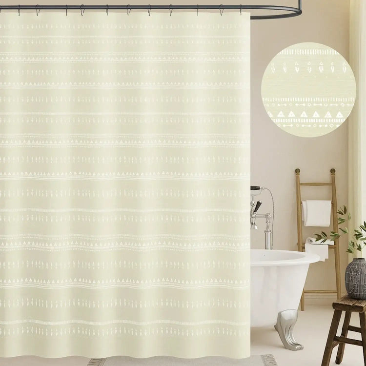 Tribal Geometric Striped Shower Curtain - Jinchan Home
