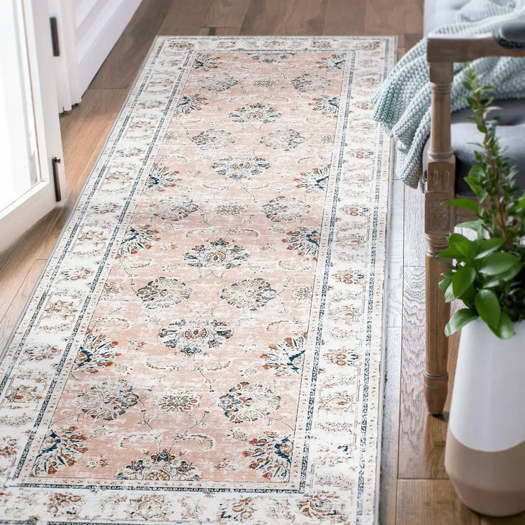 Vintage Medallion Floral Rug - Jinchan Home
