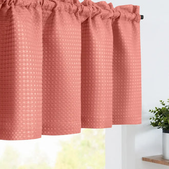 
                    
                      Solid Waffle Weave Rod-Pocket Valance - Jinchan Home
                    
                  
