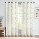 Embroidered Paisley Grommet Curtains - Jinchan Home