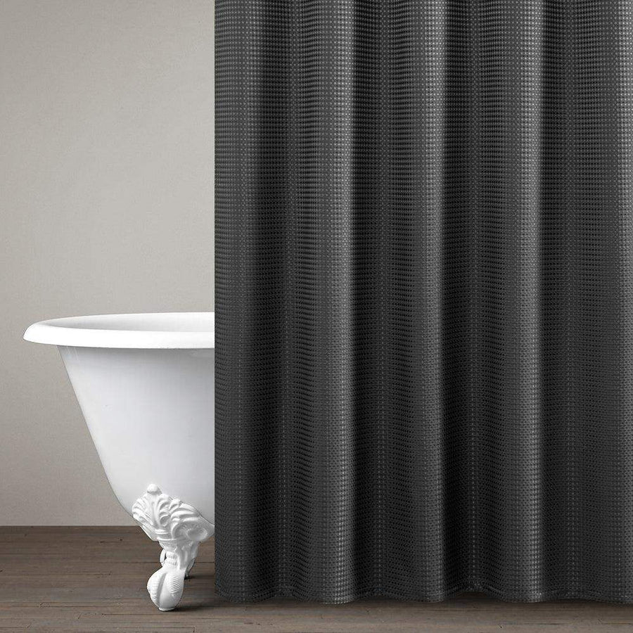 Waffle Weave Grommet Top Shower Curtain - Jinchan Home