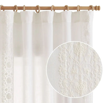 
                    
                      Floral Embroidered Linen Blend Curtains - Jinchan Home
                    
                  