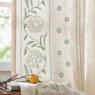 
                    
                      Hydrangea Embroidered Linen Curtains - Jinchan Home
                    
                  
