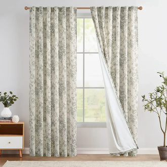 
                    
                      Floral Lined Linen Blend Curtains - Jinchan Home
                    
                  
