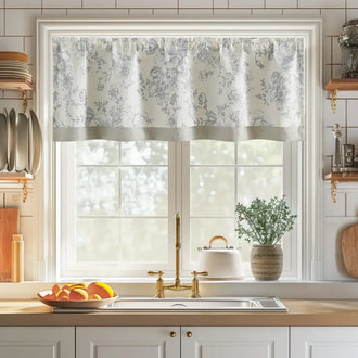 
                    
                      Vintage Peony Floral Linen Window Valance - Jinchan Home
                    
                  