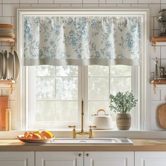
                    
                      Vintage Peony Floral Linen Window Valance - Jinchan Home
                    
                  