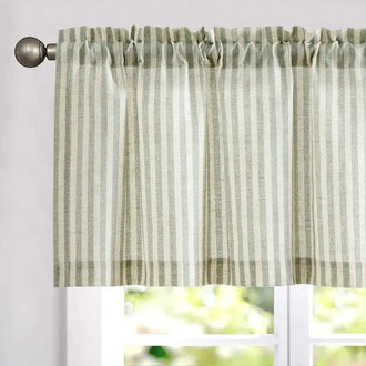 
                    
                      Linen Vertical Stripe Valance - Jinchan Home
                    
                  