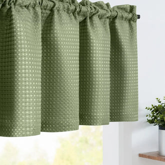 
                    
                      Solid Waffle Weave Rod-Pocket Valance - Jinchan Home
                    
                  