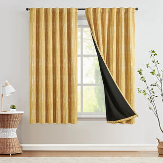 Boho Moon Phase Print Blackout Curtains - Jinchan Home